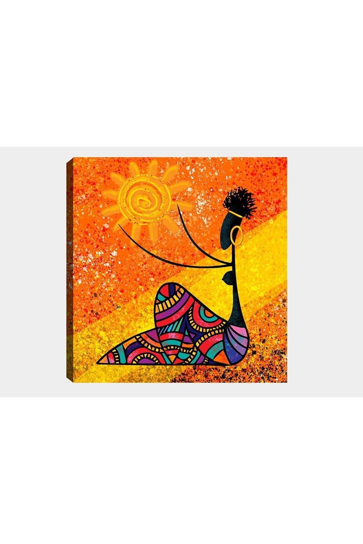 Shop365 Renkli Afrikalı Kız Kanvas Tablo 120 X 80 cm Sb-40768