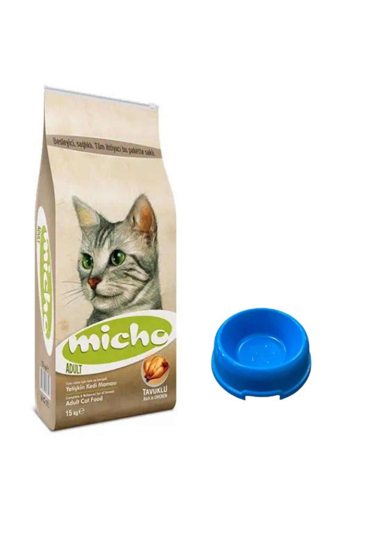 Micho Adult Cat Tavuklu Hamsi Ve Pirinç Eşliğinde Yetişkin Kedi Maması 1,5 Kg+mama Kabı Hediye