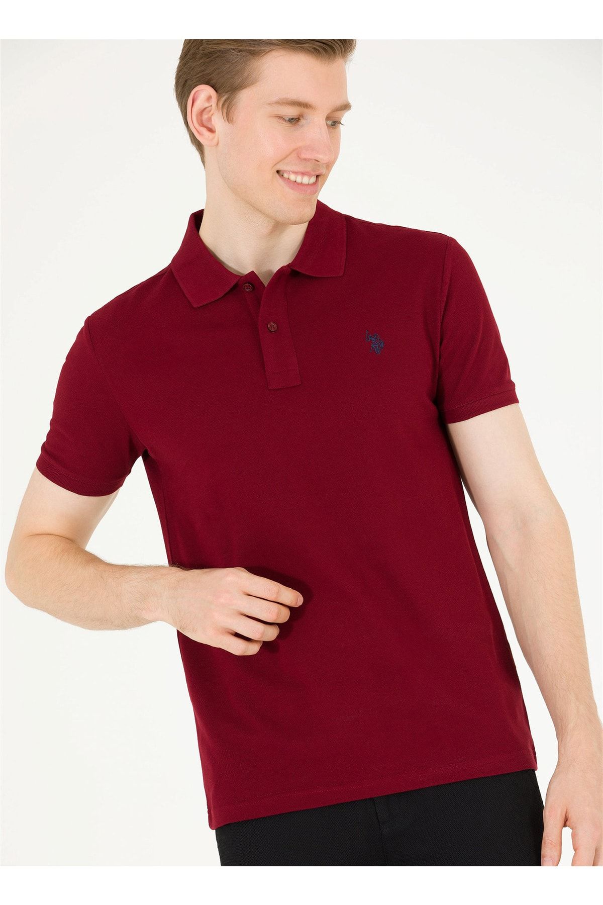 U.S. Polo Assn. Bordo Erkek Polo T-shirt Gtp04ıy023