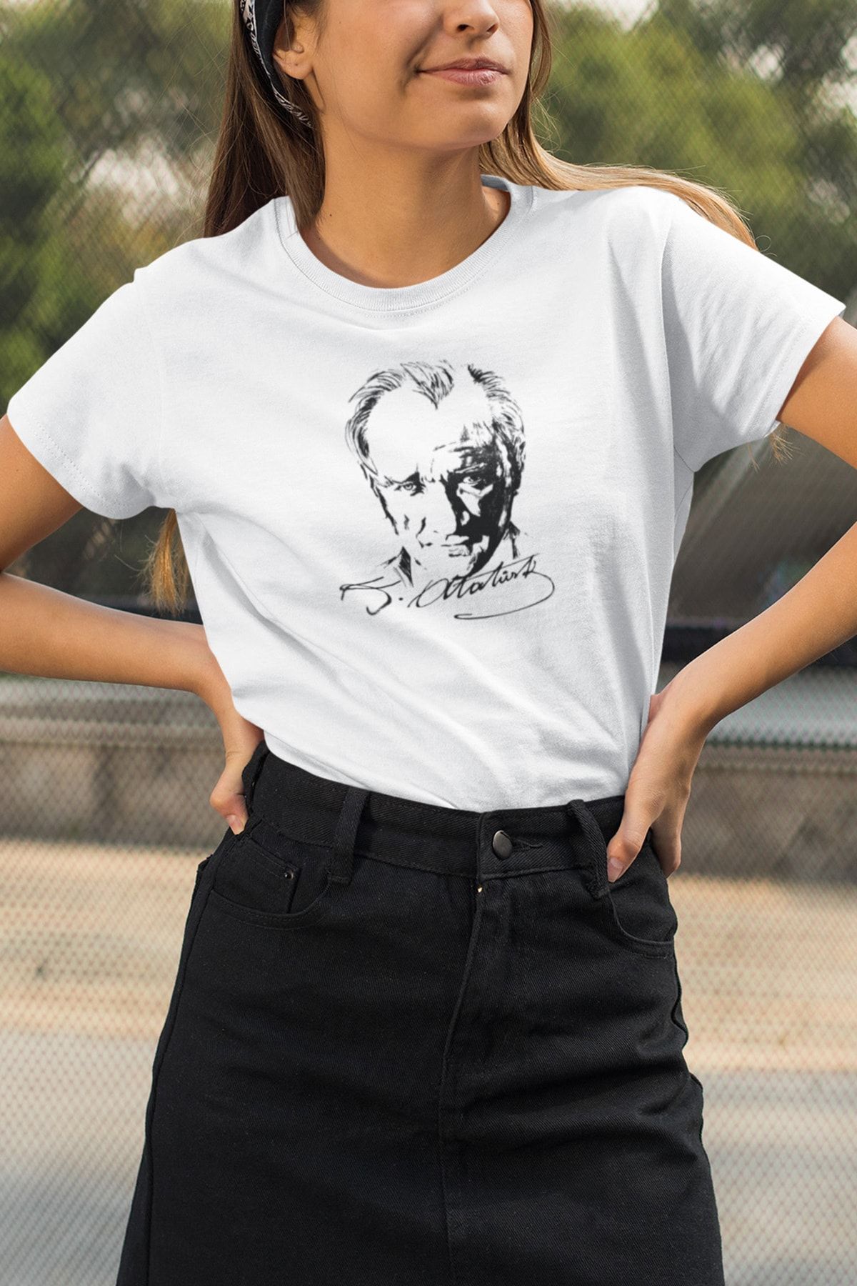 Kio Tasarım Atatürk Serisi Tişört Kadın Çocuk Tişörtü Arkadaşa Sevgiliye Hediye Doğum Günü Hediyesi T-shirt