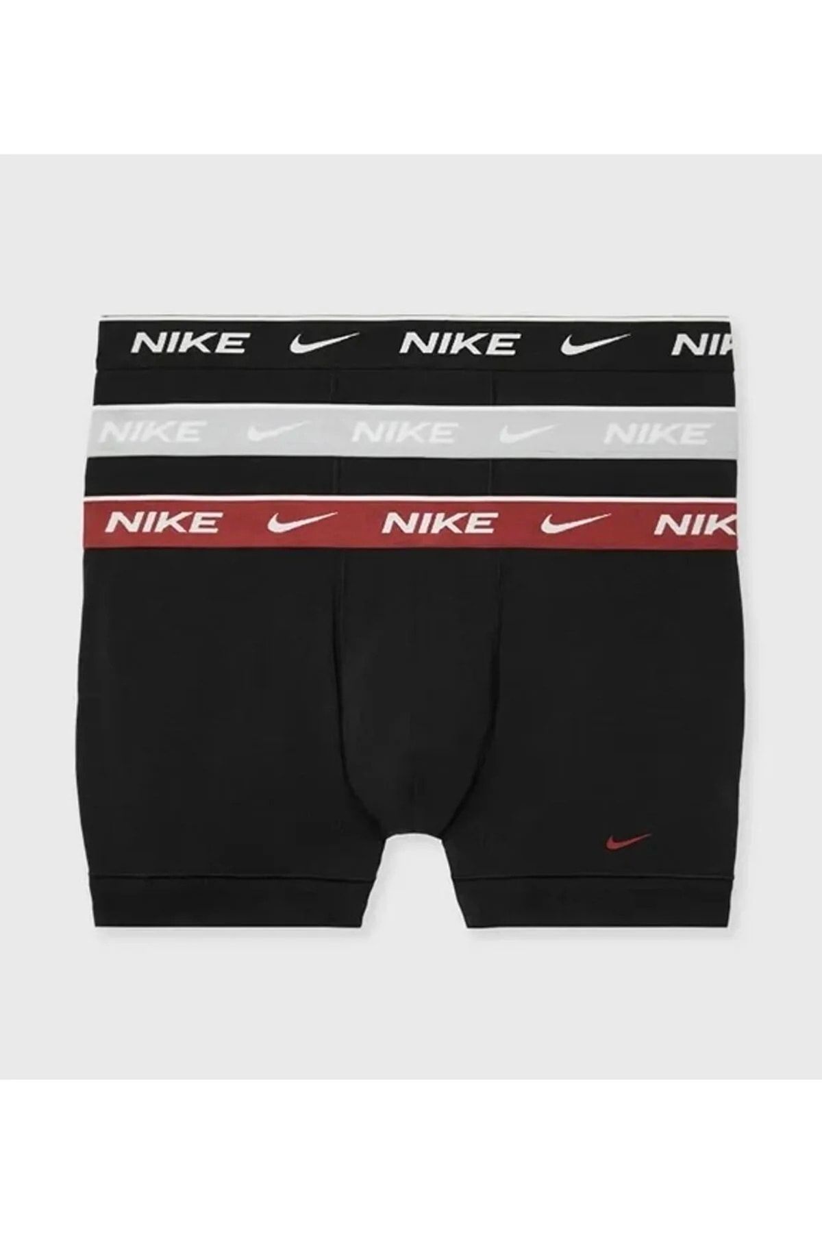Nike 3'lü Erkek Boxer Siyahbejkırmızı