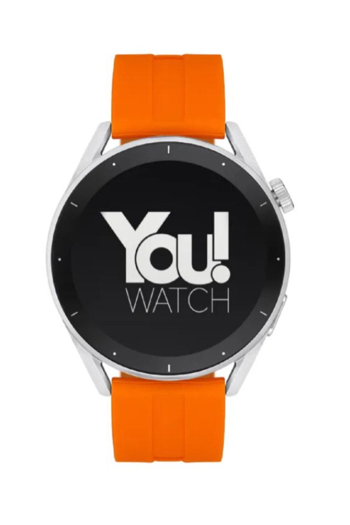 You Watch Youwatch R12-ar125 Gümüş Kasa Turuncu Silikon Kordon Akıllı Kol Saati