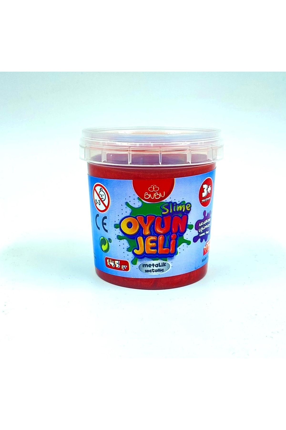 Bubu Metalik Oyun Jeli Slime 145 Gram Metalik Kırmızı