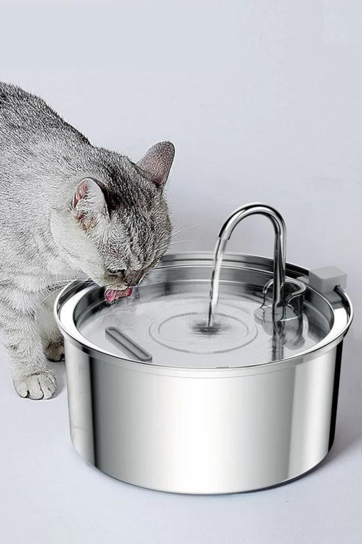 Kamardey 3.2 L Paslanmaz Çelik Kedi Köpek Için Otomatik Su Pınarı Su Çeşmesi Su Sebili Sessiz Pompalı