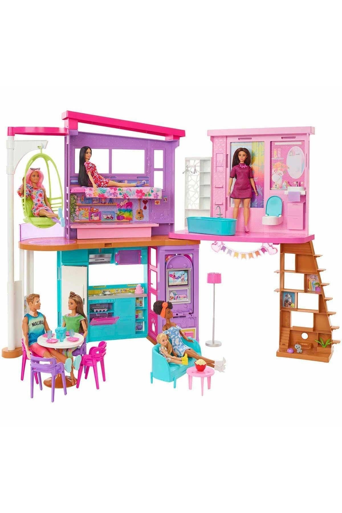 Barbie Tatil Evi 107 Cm 30 Dan Fazla Parçasıyla 2 Katlı 6 Odalı Salıncaklı 3 Yaş Ve Üzeri