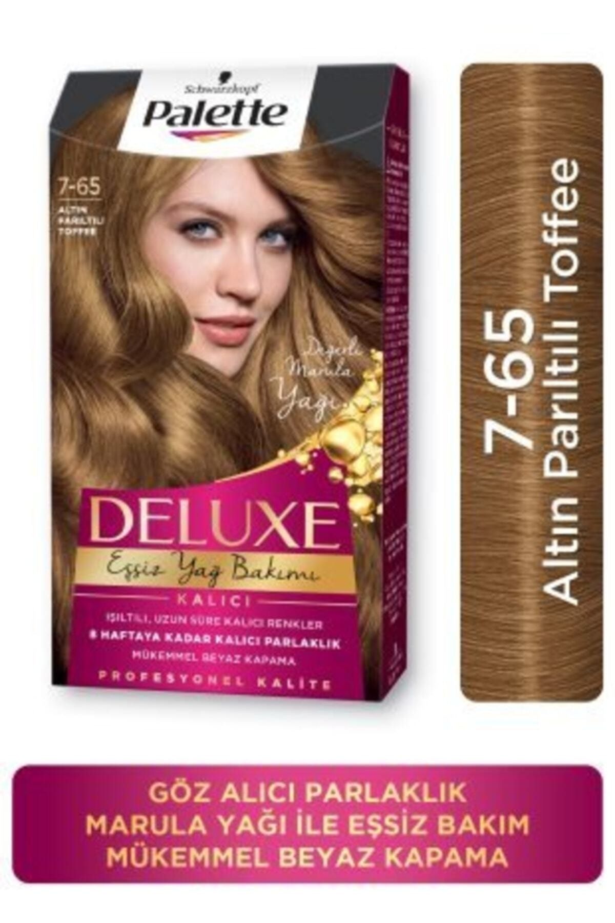 Palette Deluxe Saç Boyası 7-65 Altın Parıltılı Toffee