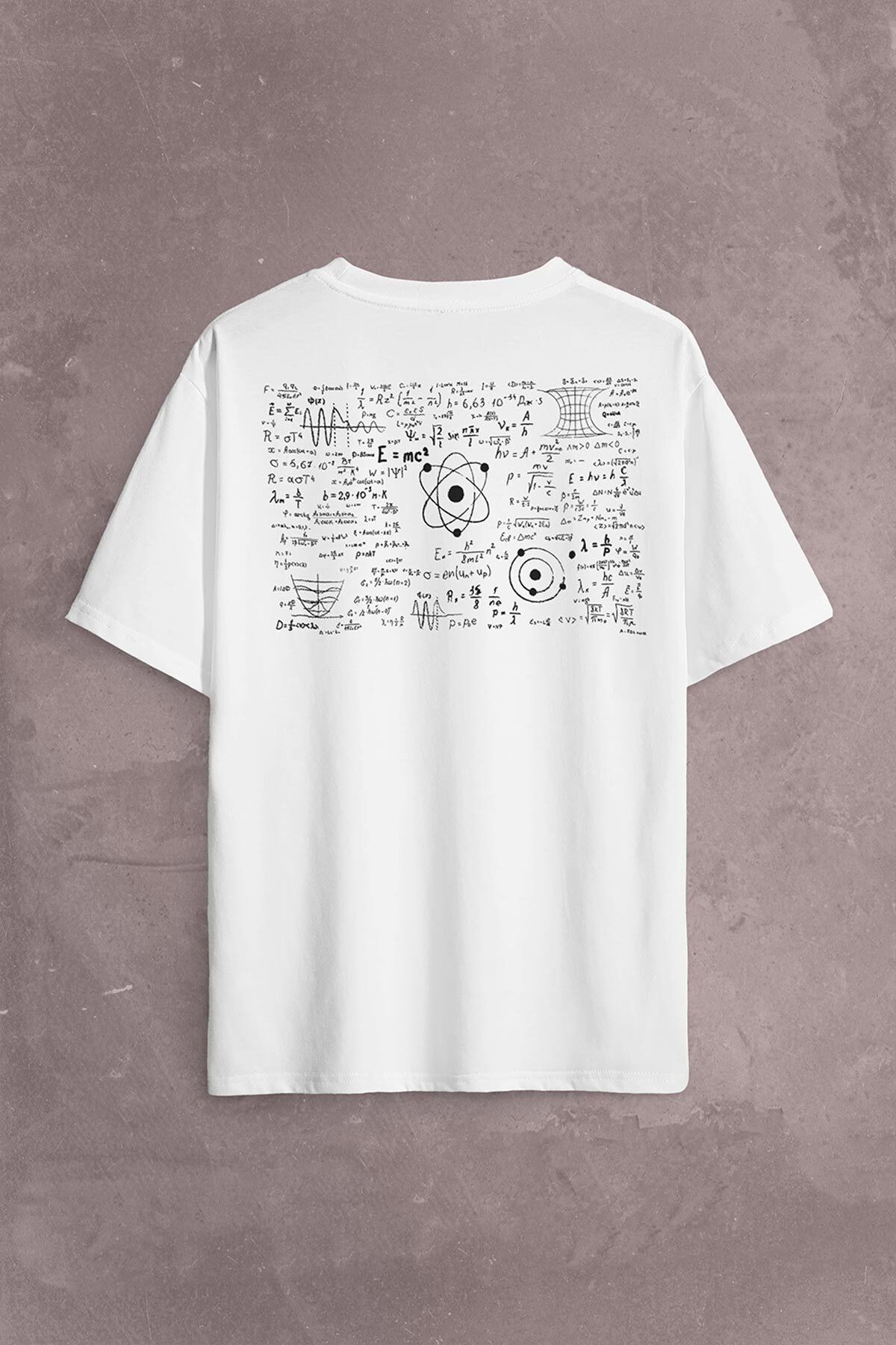Kendim Seçtim Matematik Fizik Formülü Denklem Sınav Sırt Ön Baskılı Oversize Tişört Unisex T-shirt