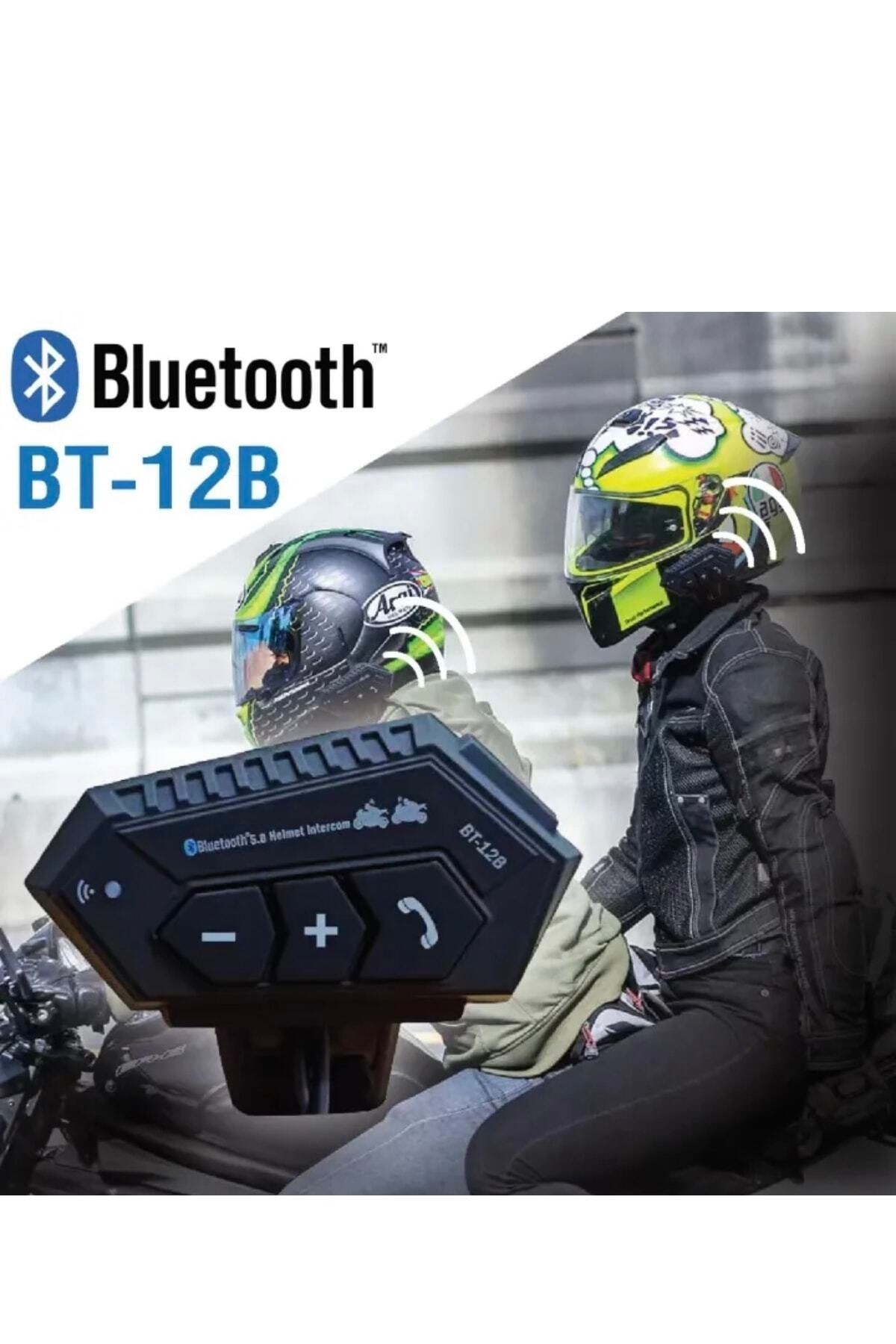 GAM Intercom Bt 12b Bluetooth Motosiklet Kask Kulaklığı 2.000 Mah Large Batarya Kapasiteli