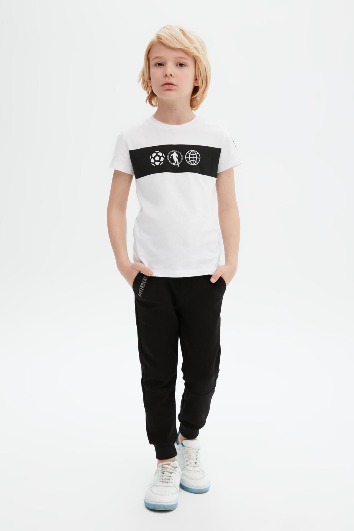 Bikkembergs Bg Store Erkek Çocuk Beyaz T-shirt 23ss0bk1545