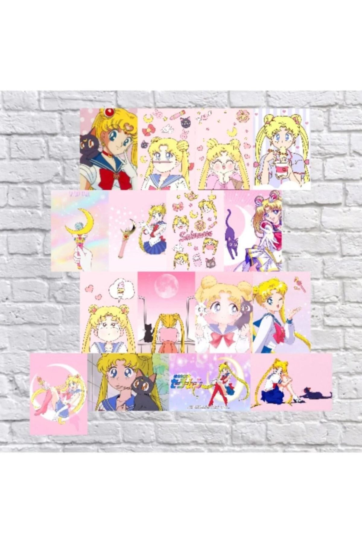 DÜKKAN DESİGN Dekoratif Duvar Kağıdı Seti Anime Sailor Moon