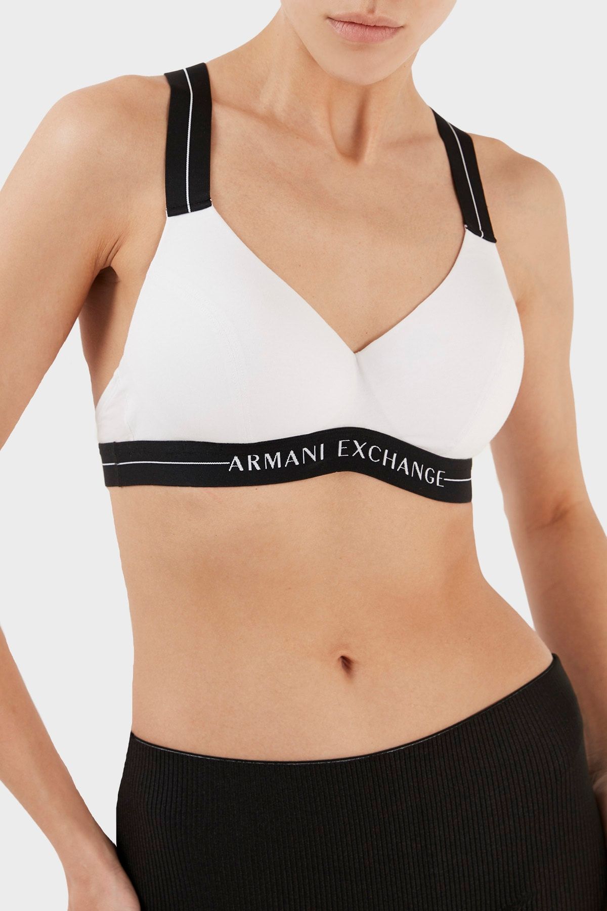 Armani Exchange Logo Bantlı Pamuklu Spor Sütyen Sütyen 947016 2f502 00010
