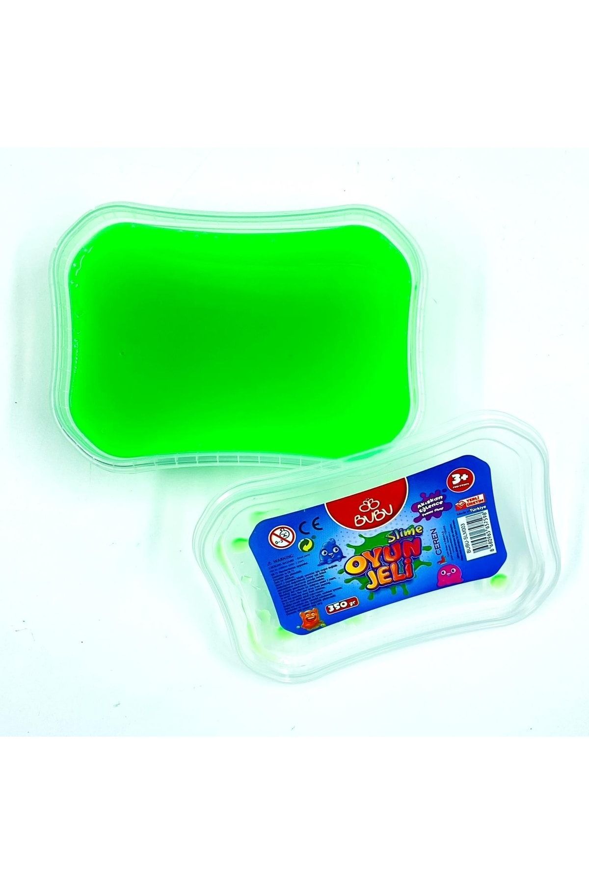 Bubu Metalik Oyun Jeli Slime 350 Gram Neon Yeşil