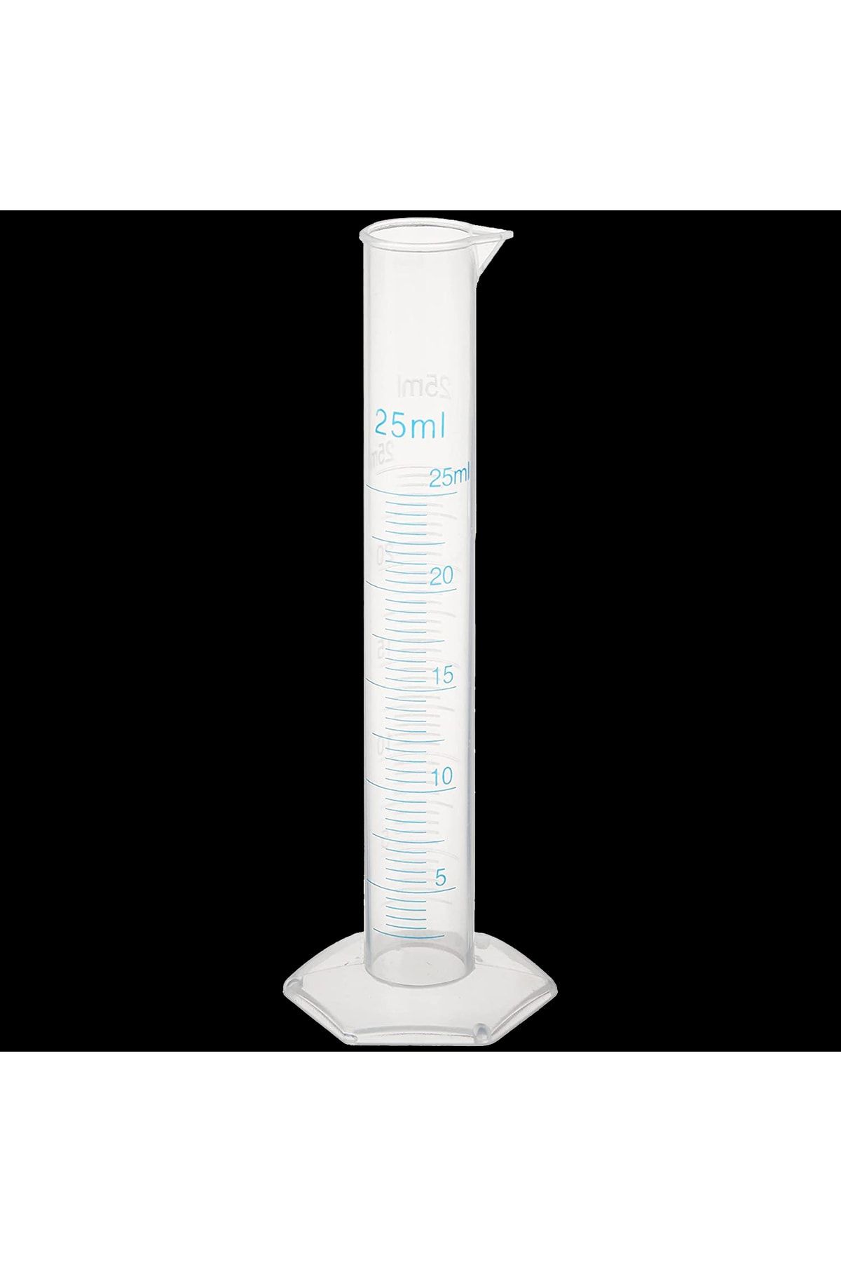ATEL-SAN Mezür 25 Ml / Ölçü Kabı - Plastik Şeffaf – Uzun Form