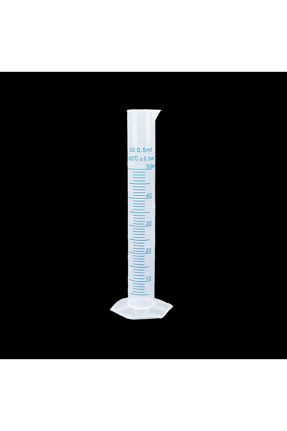 ATEL-SAN Mezür 50 Ml / Ölçü Kabı - Plastik Şeffaf – Uzun Form