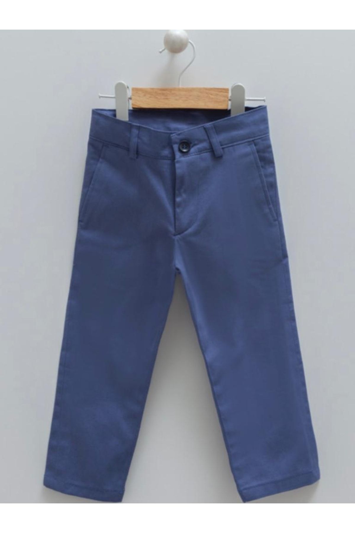 Caramell Mavi Keten Erkek Çocuk Pantolon