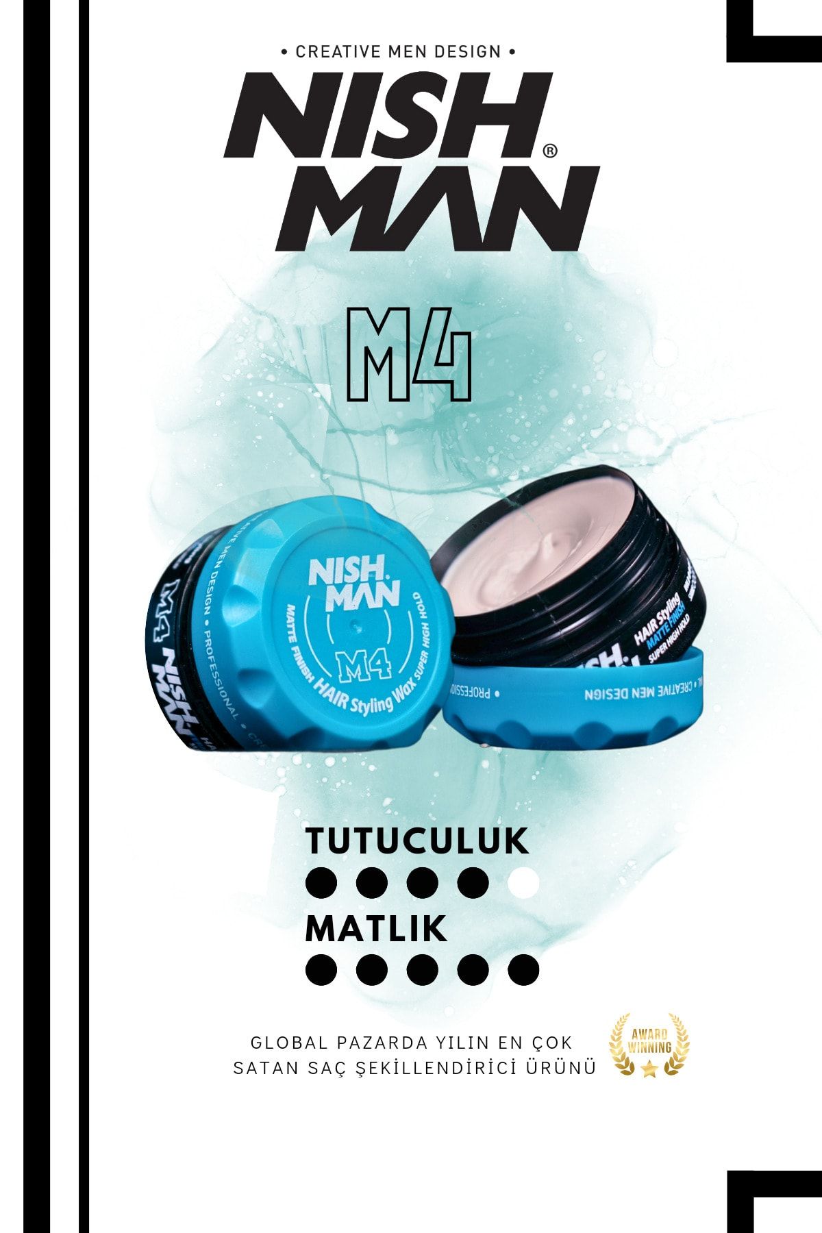 NISHMAN M4 Saç Şekillendirici Sert Mat Wax / Karma Saç Tiplerine Yönelik 100 Ml