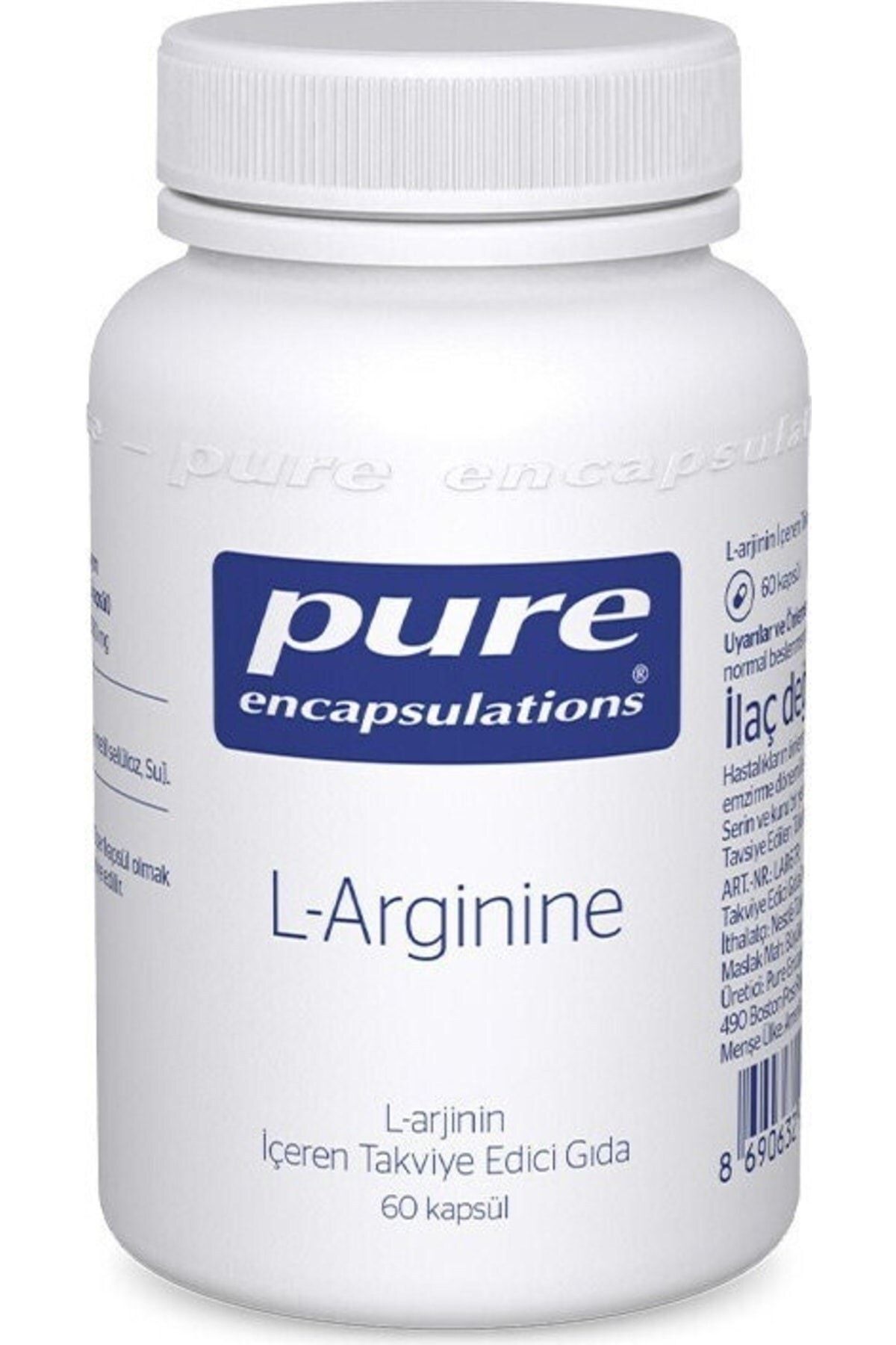 Pure Encapsulations L-arginine 60 Kapsül