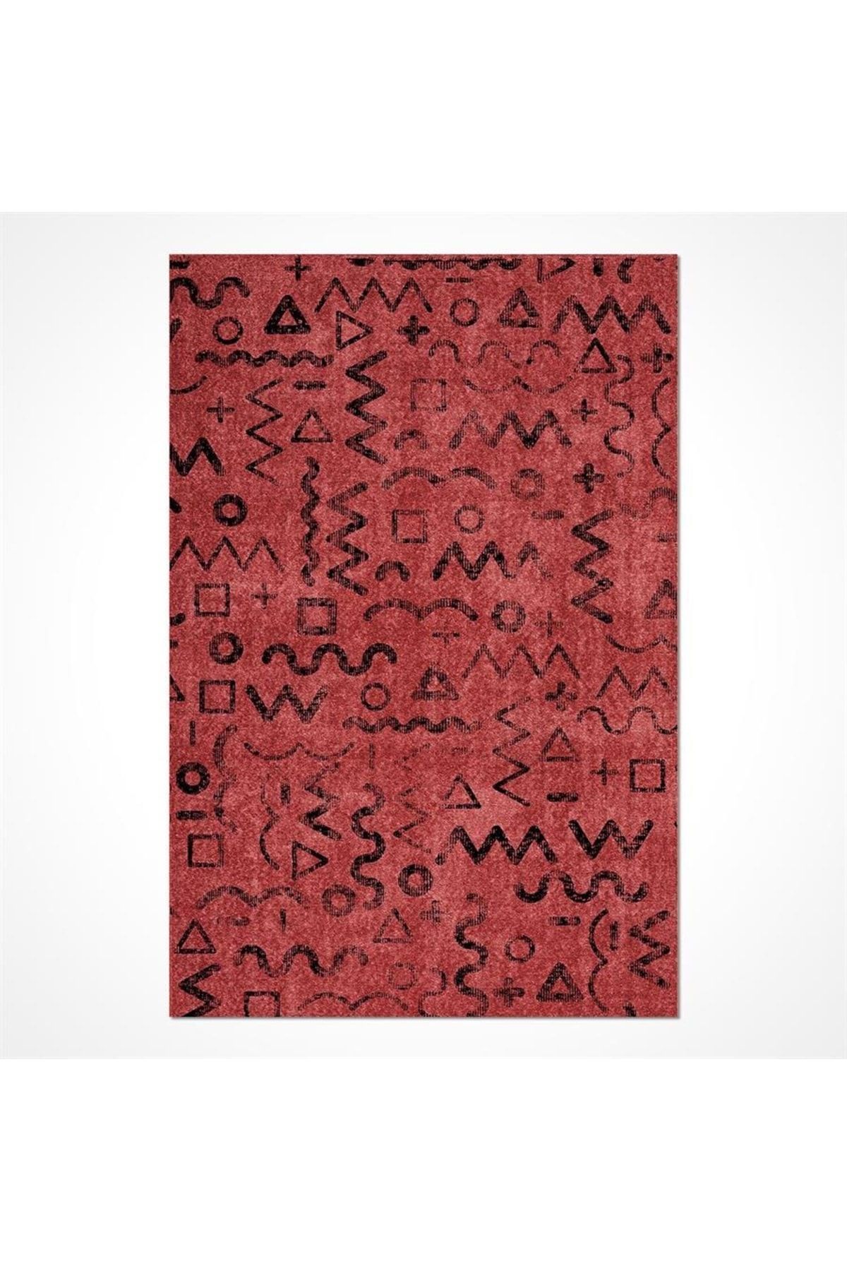 Crea Halı Crea Yolluk Halısı Modern 100x300 Printed Carpet 3202pc Kırmızı