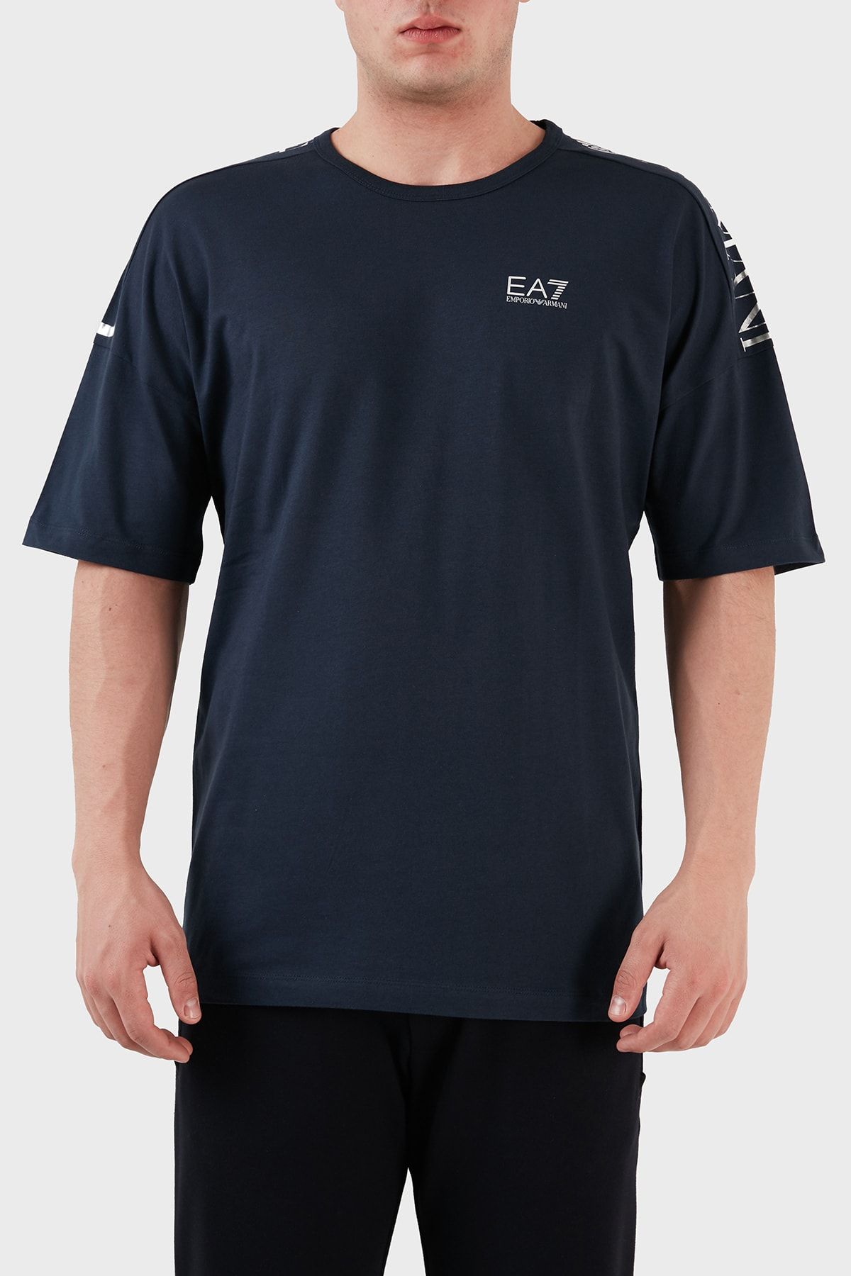 EA7 Logolu % 100 Pamuk Bisiklet Yaka Regular Fit T Shirt Erkek T Shirt 6lpt23 Pj7cz 1554