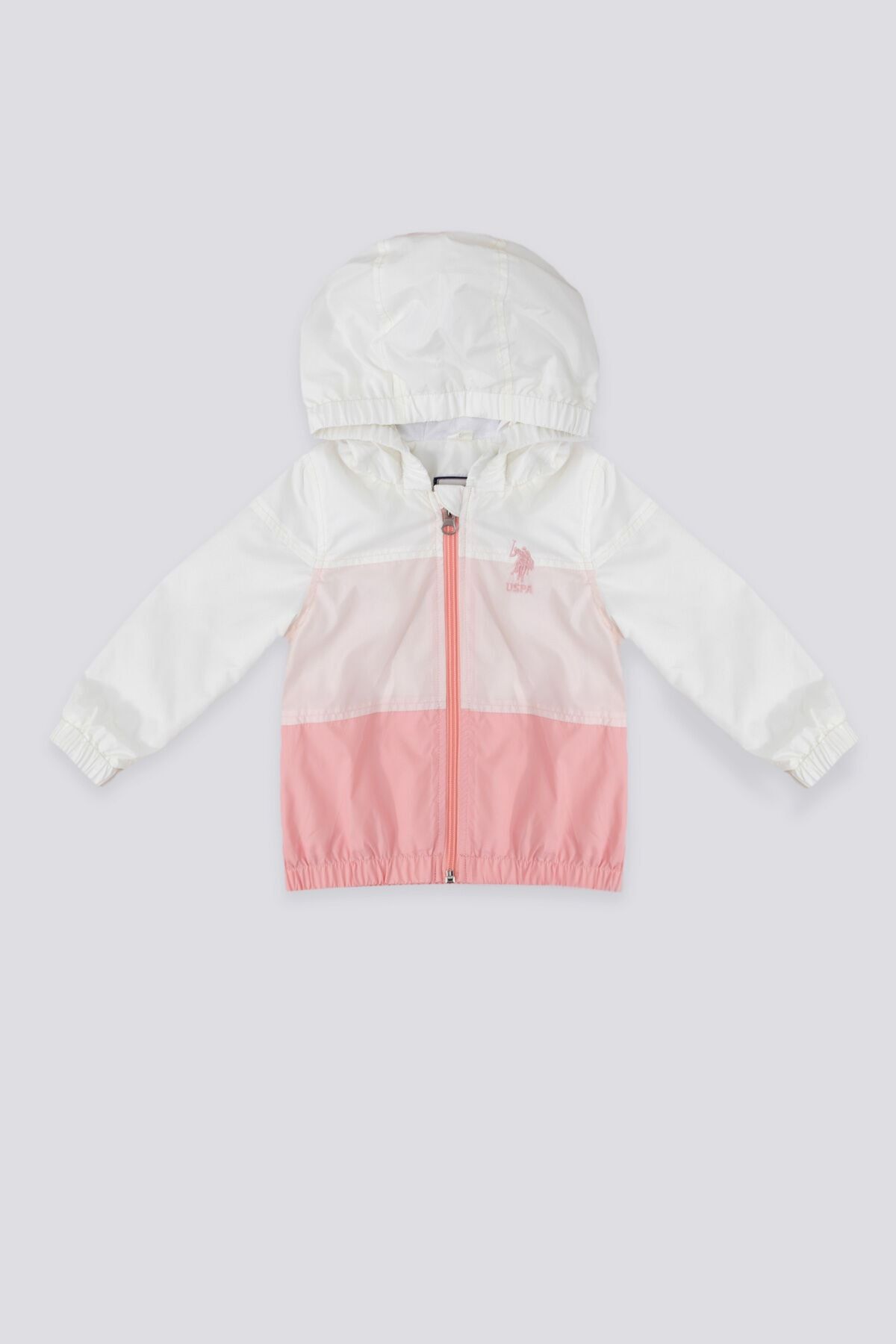 U.S. Polo Assn. The Nobility Of Pink Krem Kız Bebek Yağmurluk