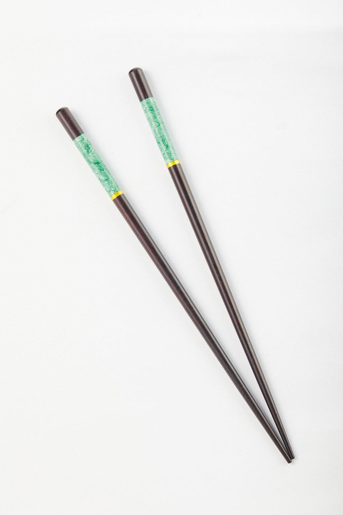 Kiyomi Çok Kullanımlık - Bambu Siyah Yeşil Chopstick - 22,5 Cm