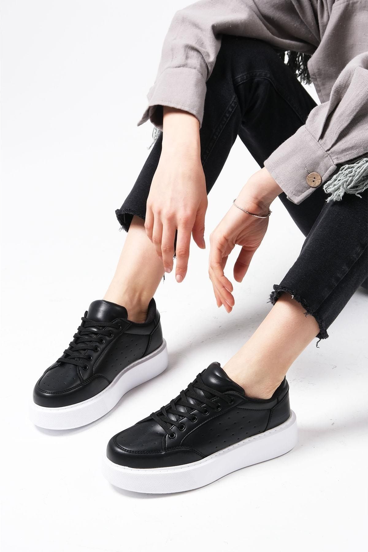 Mio Gusto Paula Siyah Renk Kadın Günlük Spor Ayakkabı Sneaker