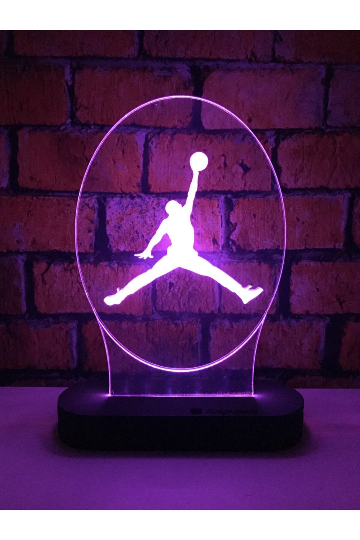PETRADESIGN Unisex Renkli Basketbol-micheal Jordan Tasarım Masa Lambası