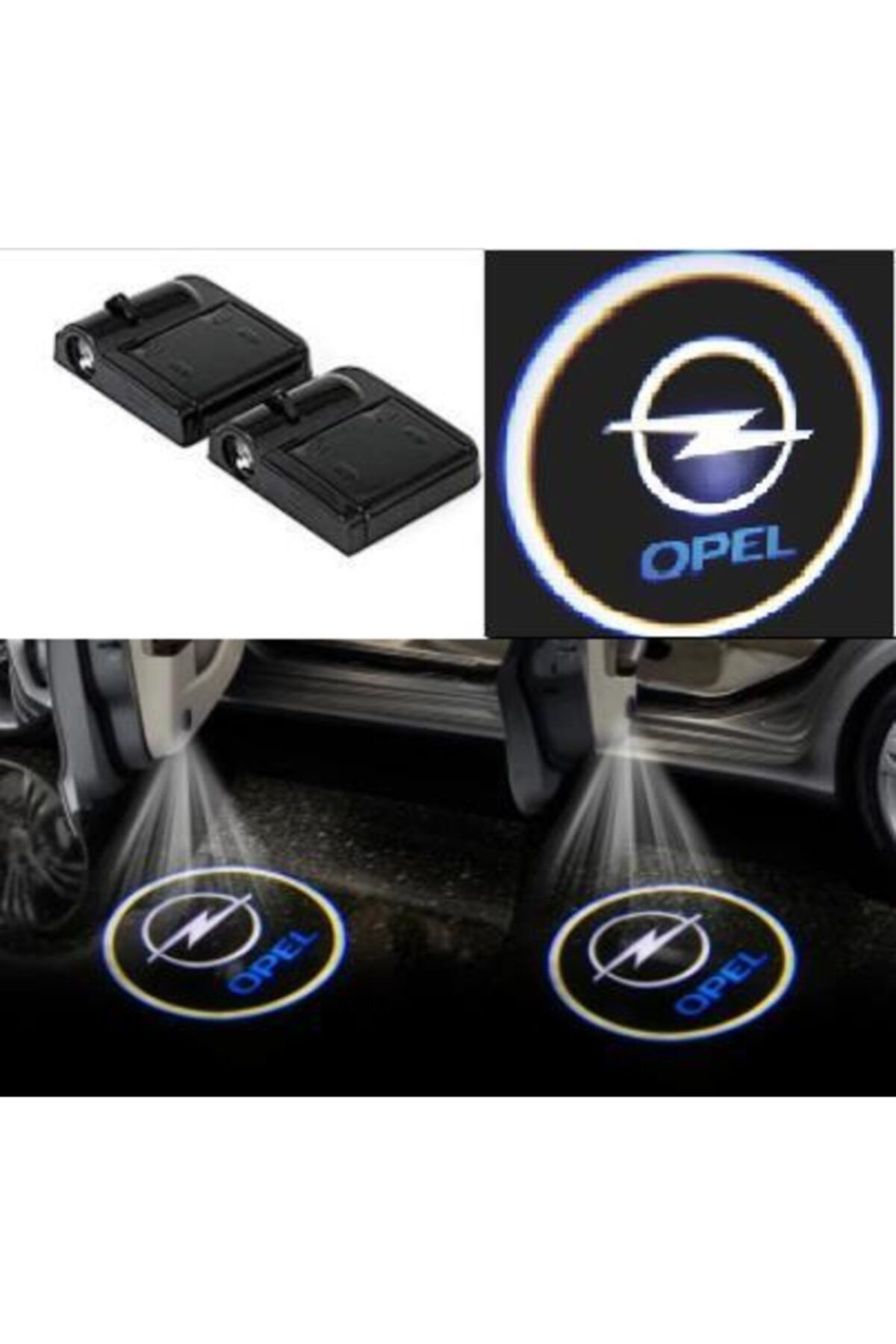ünlütürkotoaksesuar Opel Pilli Kapı Altı Led Logo 2 Adet
