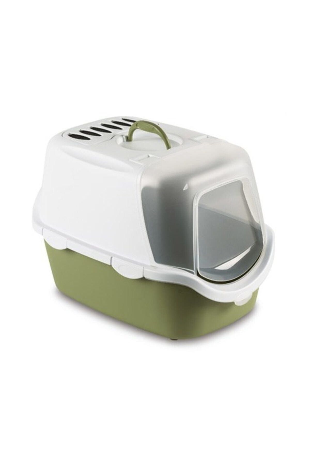 Petbox Stefanplast Filtreli Kapalı Kedi Tuvaleti - Yeşil
