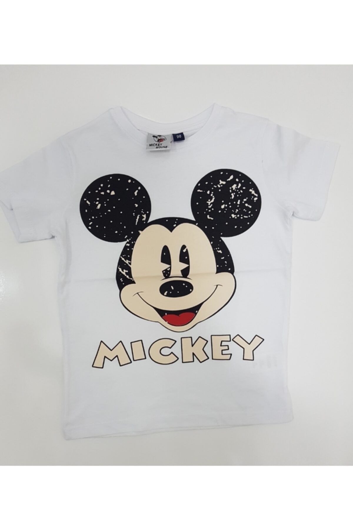 Mickey Mouse Beyaz Renk Erkek Çocuk %100 Pamuk Tişört