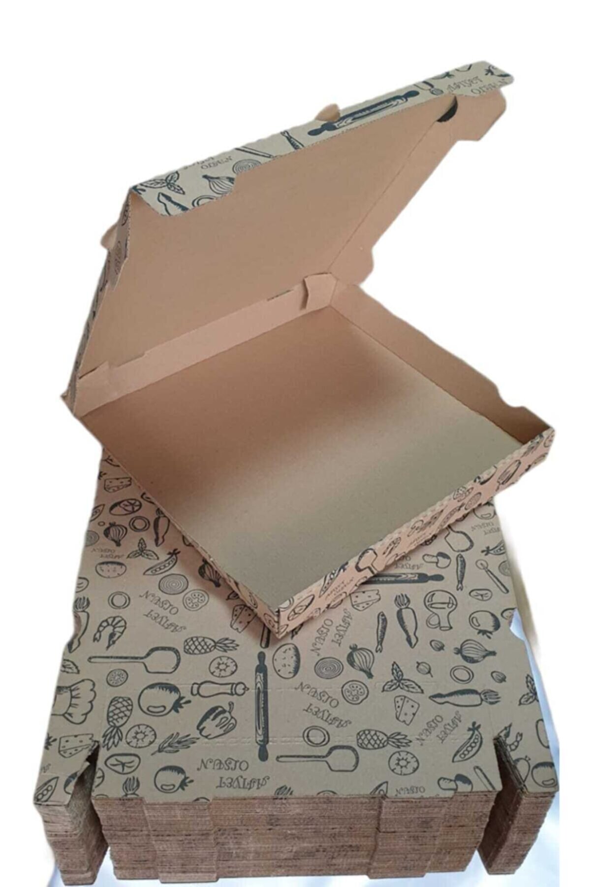 Efem Karton Pizza Pide Kutusu 33x33x4 Cm. ( 100 Adet )
