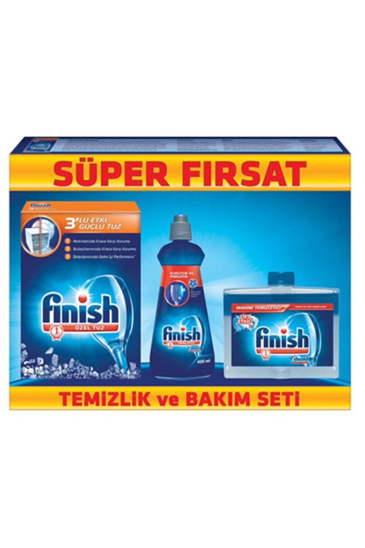 Finish Fınısh Tuz 550 Gr+makıne Temızleyıcı+parlatıcı 400 Gr