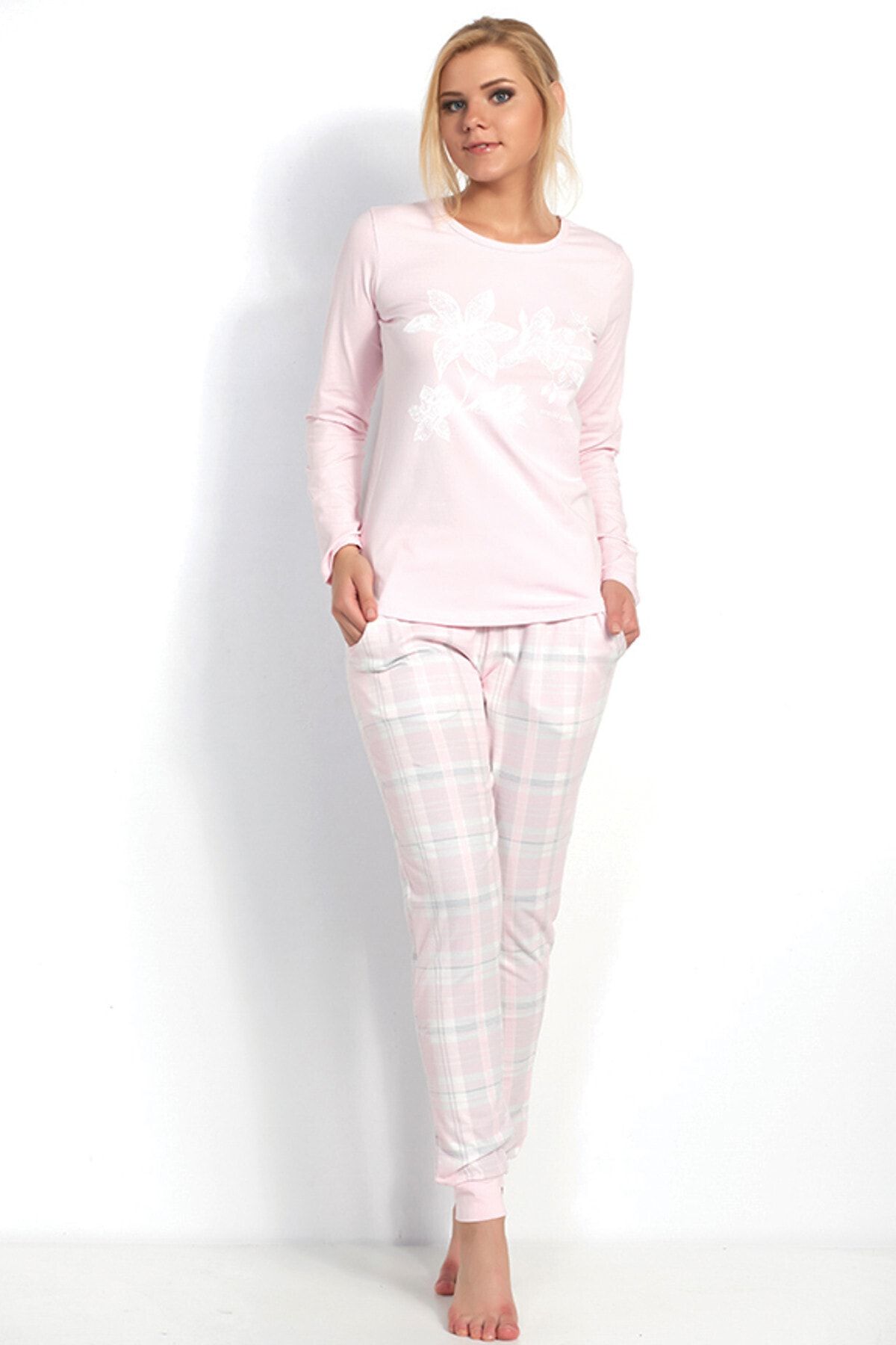 Marie Claire Kadın Pembe Pamuklu Pijama Takımı 87MC
