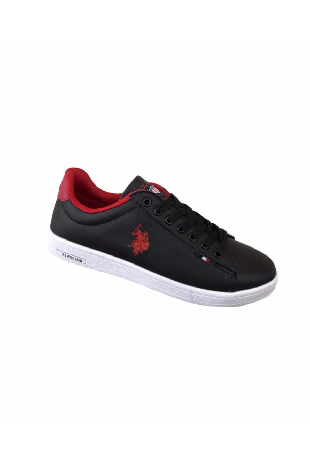 U.S. Polo Assn. Çakır Shoes U.s.polo Assn.franco Siyah-beyaz-kırmızı Kadın Sneaker Ayakkabı