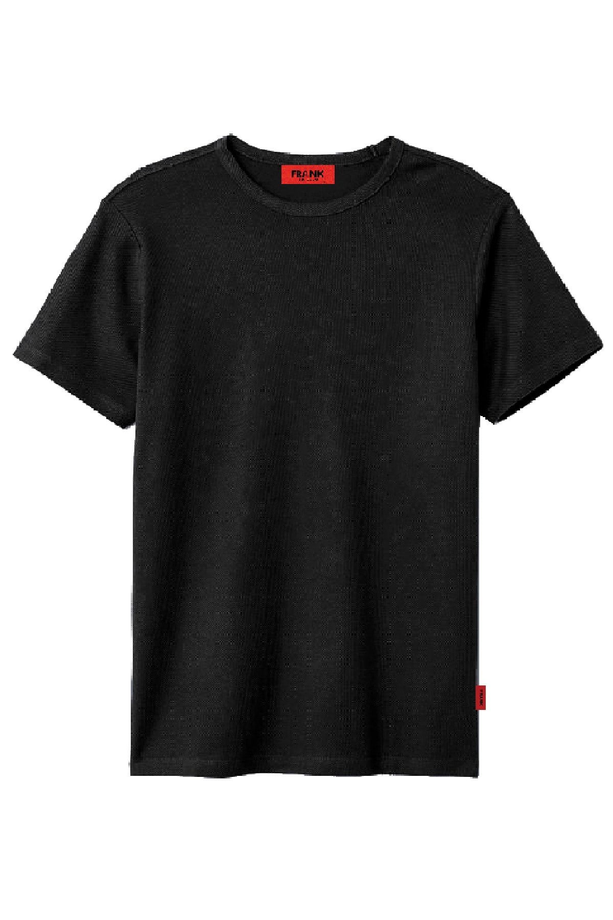 John Frank Erkek Siyah Basic Pike T-shirt