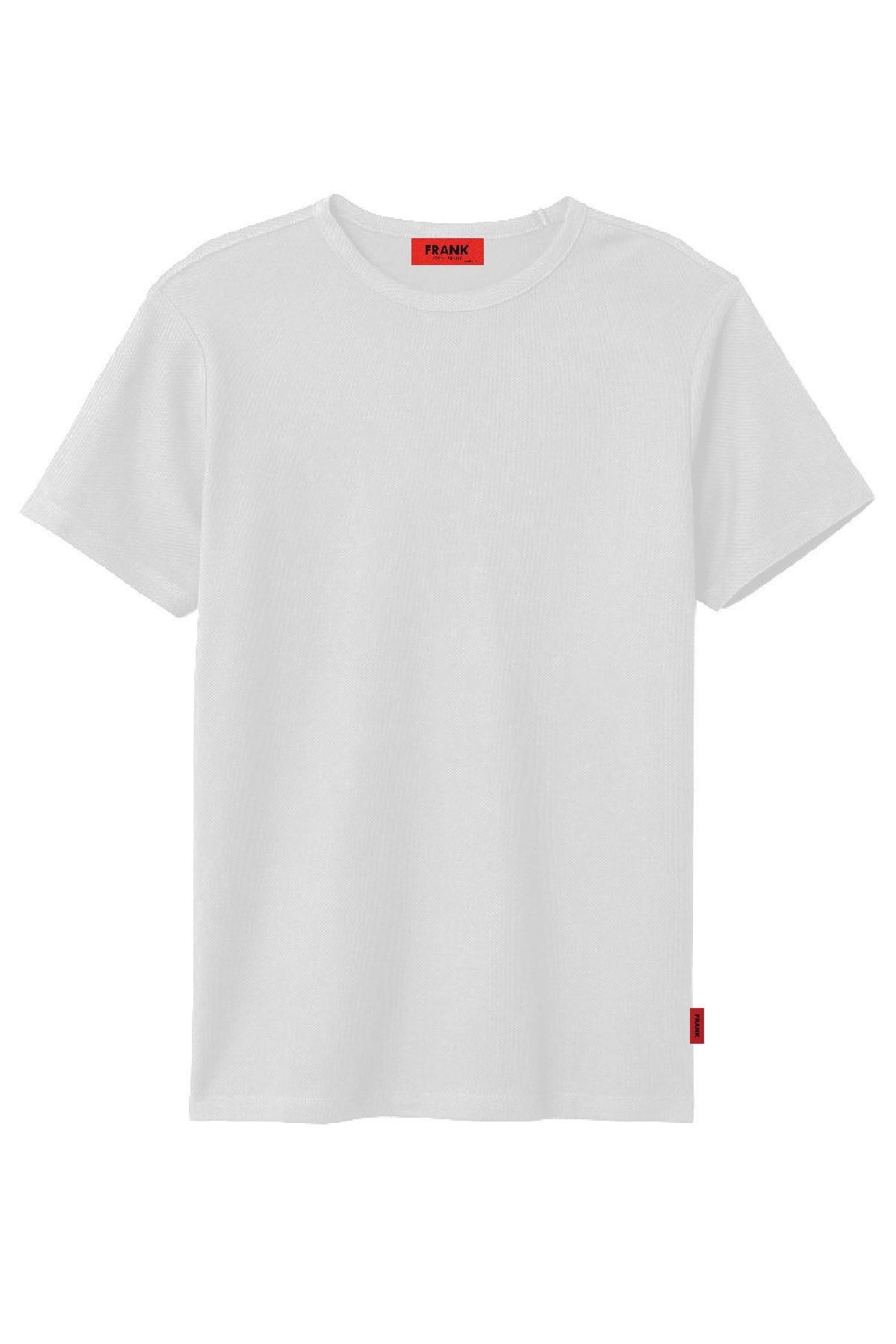 John Frank Erkek Beyaz Basic Pike T-shirt