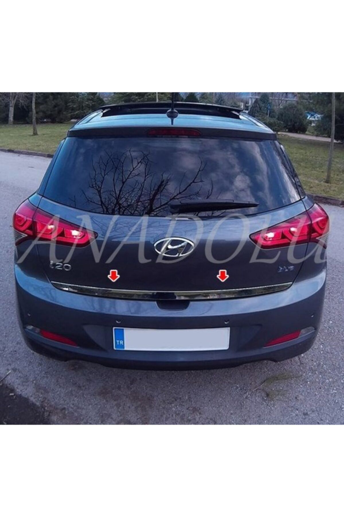 Hyundai I20 Formlu Krom Bagaj Alt Çıtası 2012-2014