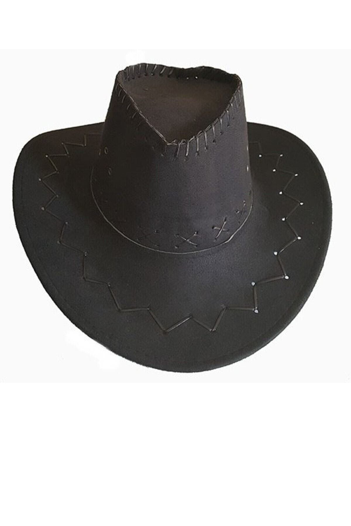 Kostüm Sarayı Unisex Siyah Kovboy Şapkası