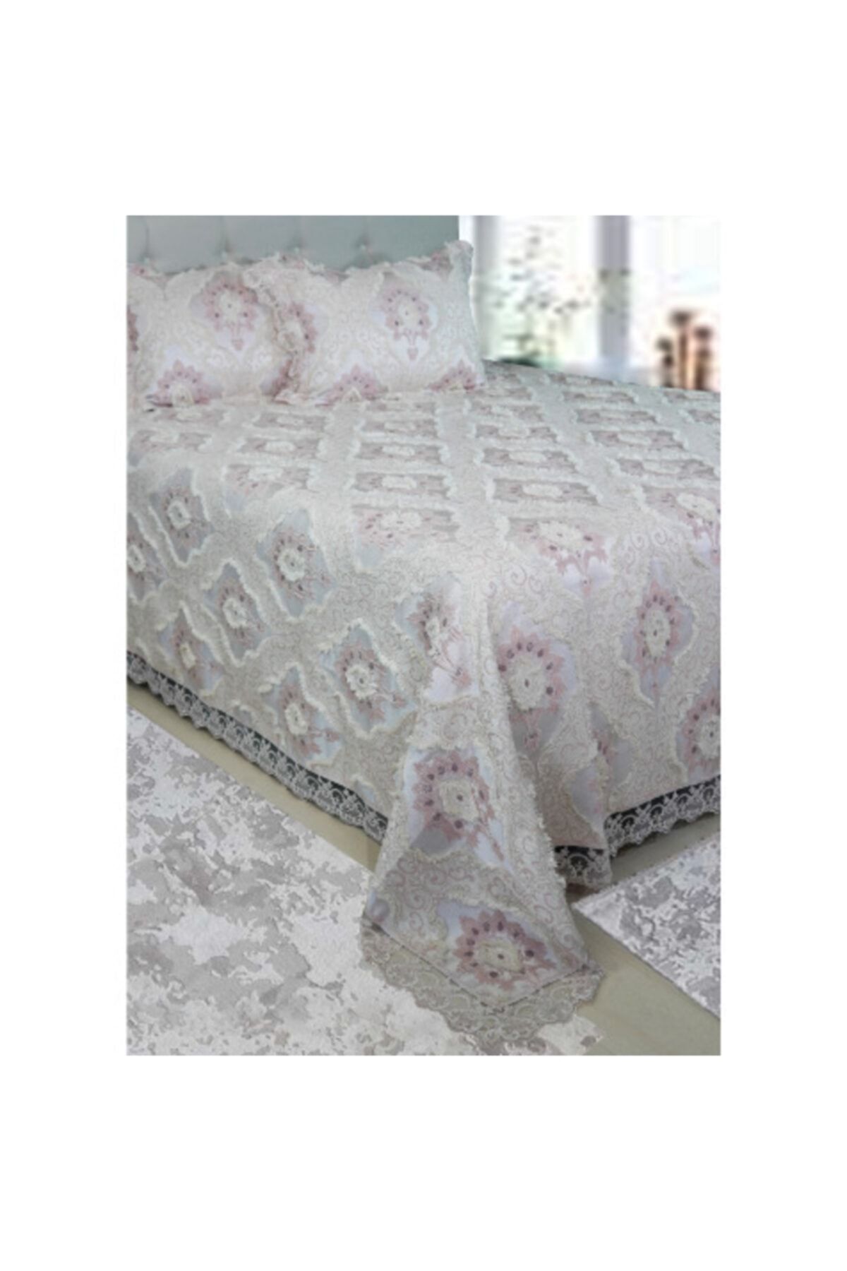 Craliche Home Taftink Güpürlü Yatak Örtüsü