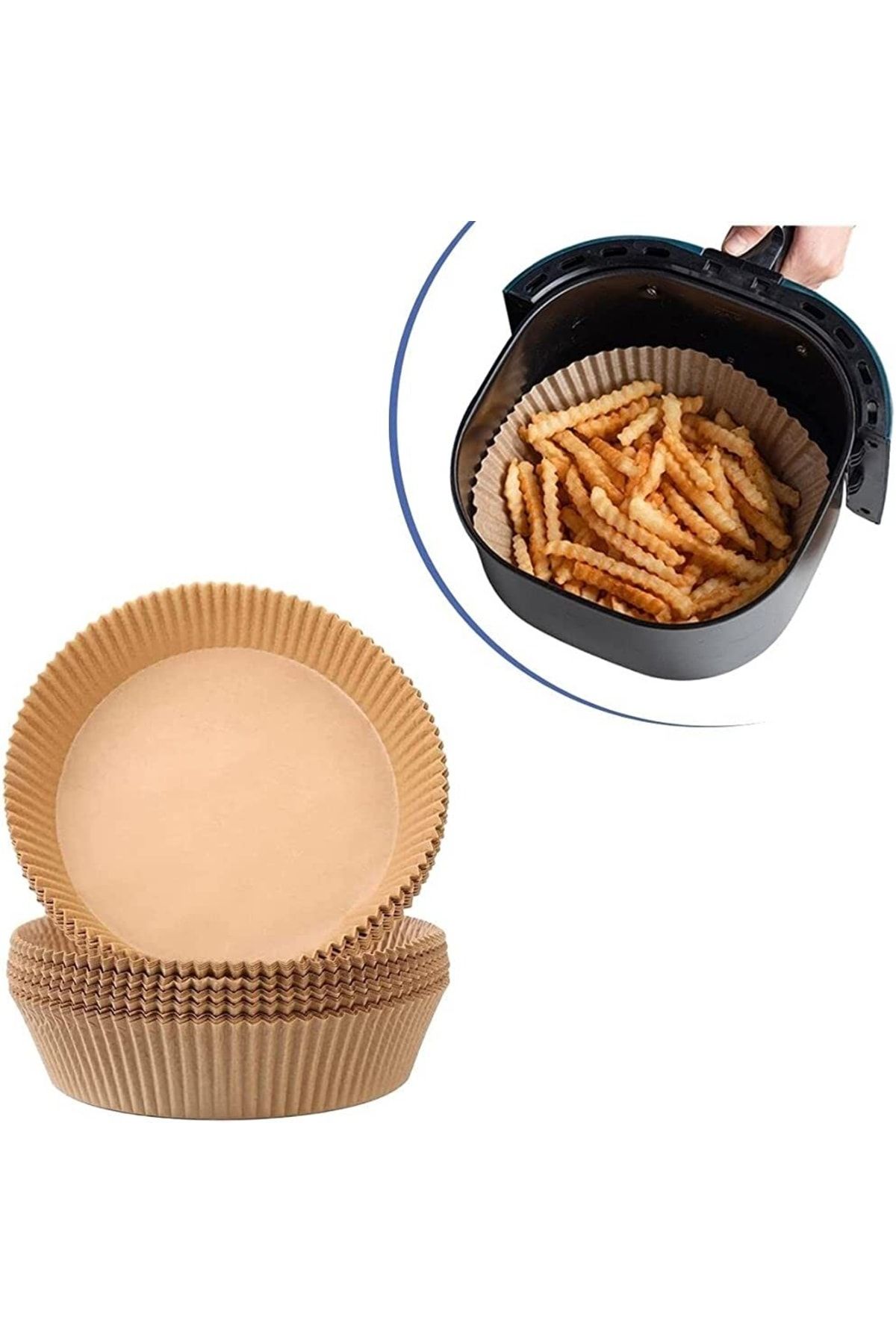 HD TEKNOLOJİ Philips Airfryer Xiaomi Uyumlu Hava Fritözü Yağsız Fritöz Pişirme Kağıdı 50'li