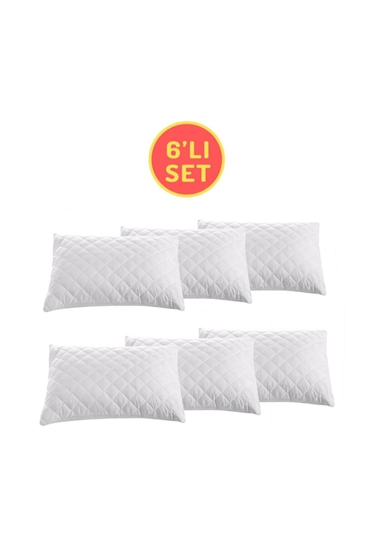 Sheri Home Tekstil Sheri 6'lı Set Yastık Koruyucu, Eco Pamuklu Yastık Alezi, 50 X 70 Cm Scttn8817788
