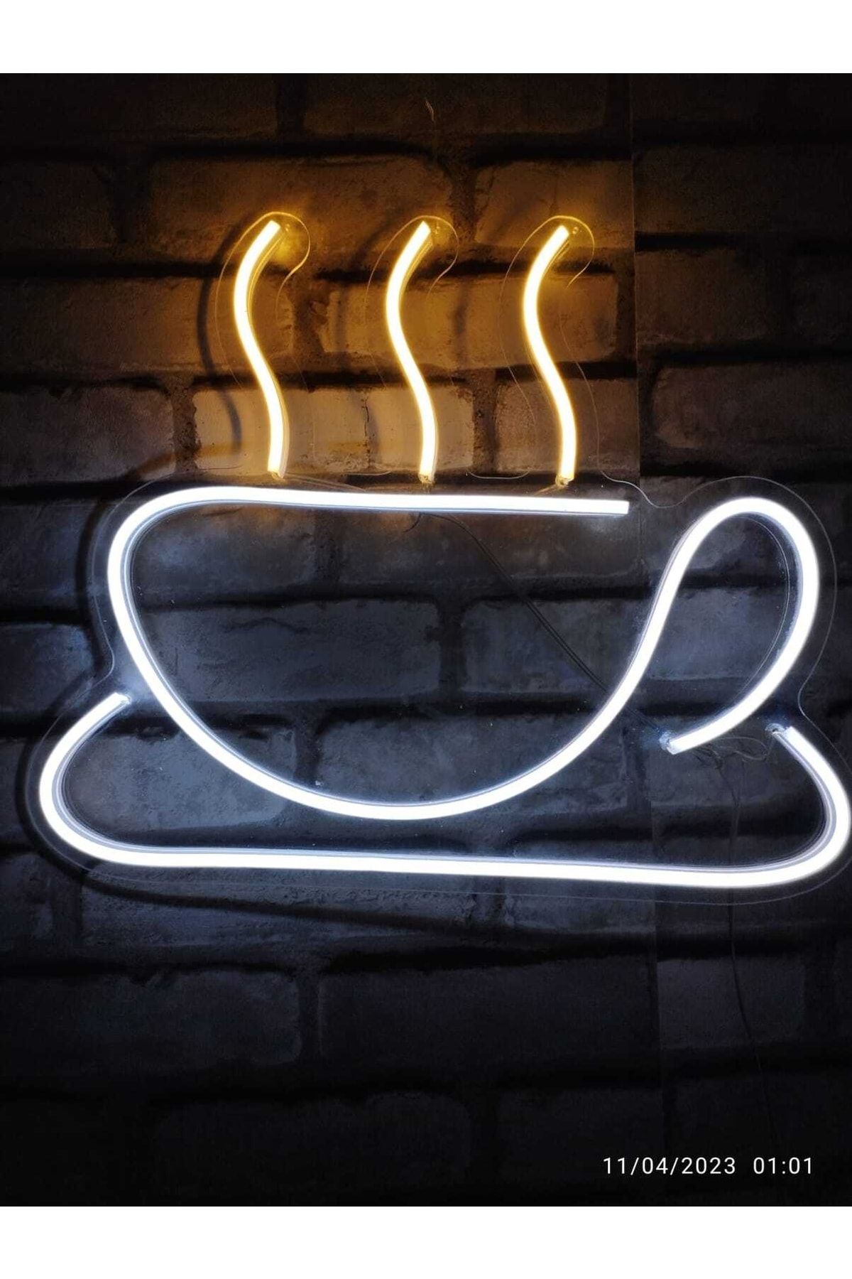 Neon Led 12 V Coffee Kahve Deseni Dekoratif Tasarım