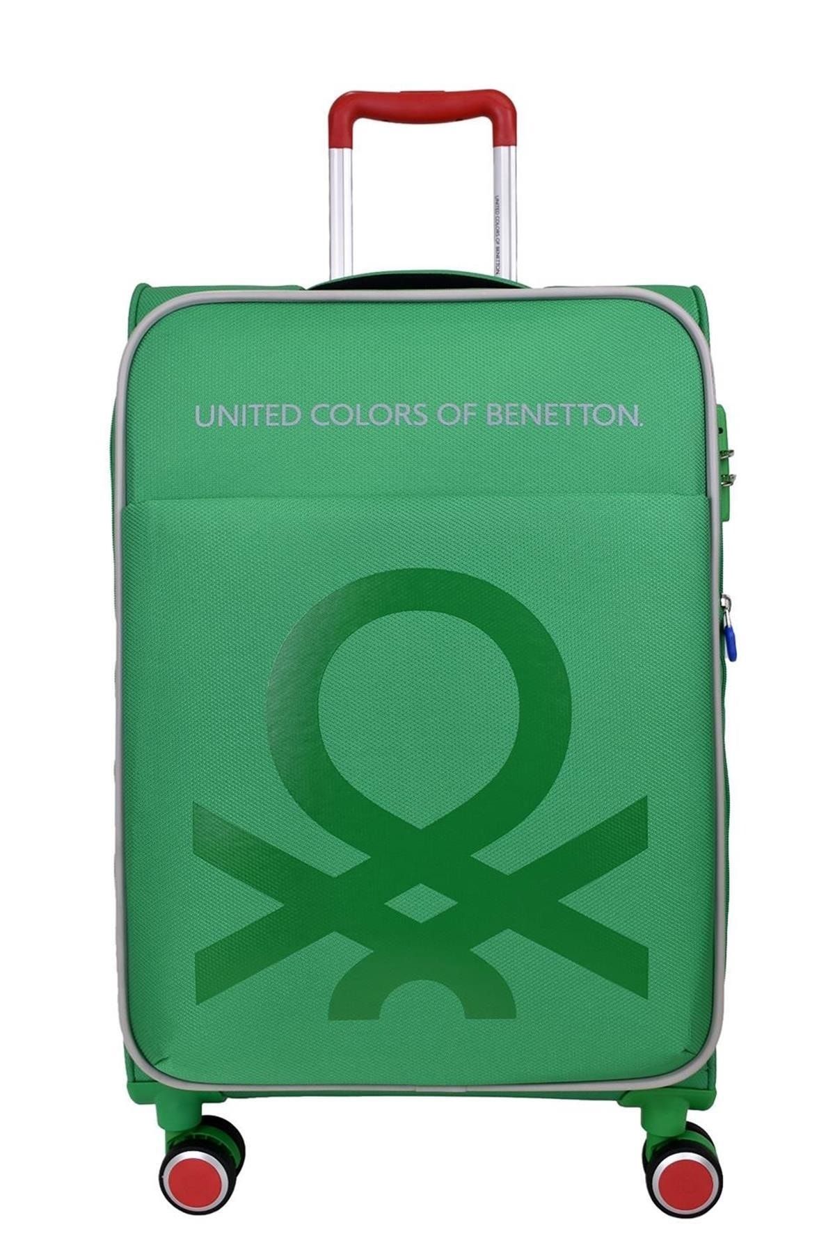 Benetton Ultra Light Hafif Lüx Kumaş Orta Boy Valiz Bnt2200-02 Yeşil
