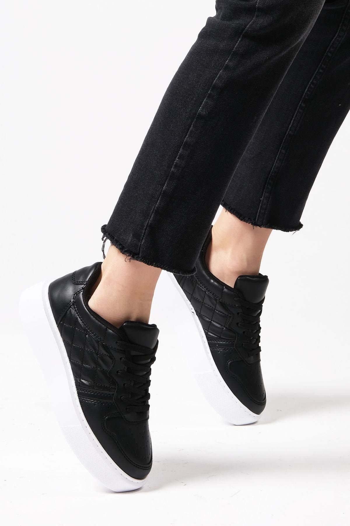 Mio Gusto Theresa Siyah Renk Kadın Günlük Spor Ayakkabı Sneaker