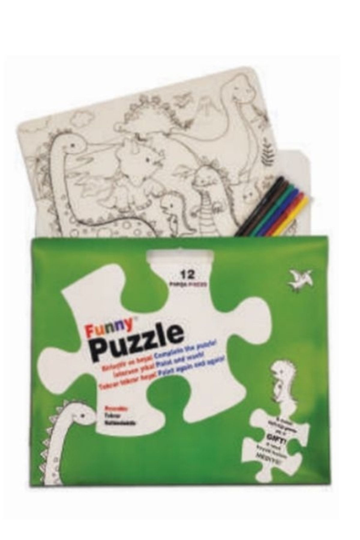 Akademi Çocuk Funny Mat Puzzle - Dinozor Çağı 30x40cm