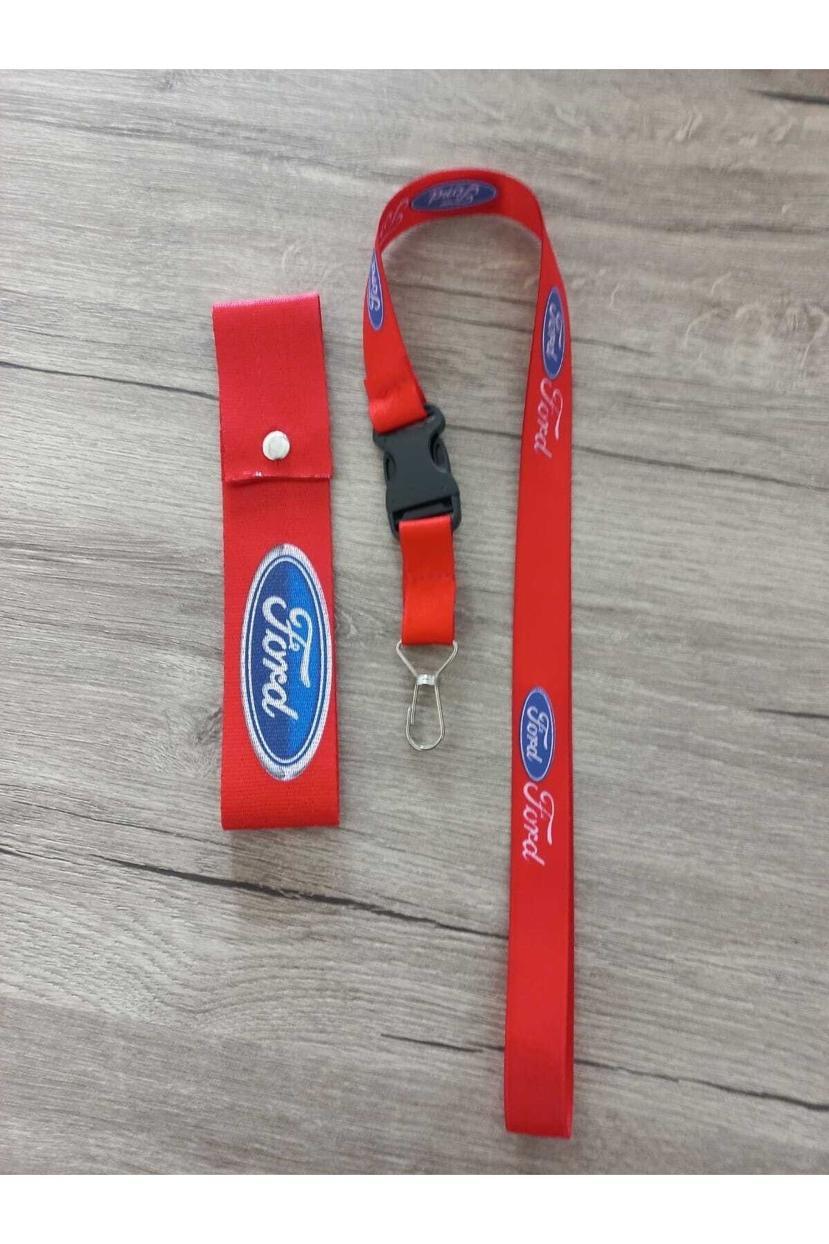 DEKA GARAGE Ford Uyumlu Kırmızı Renk Yüksek Kalite Tampon Dili & Çeki Ipi / Oto Ayna Askısı & Ayna Ipi