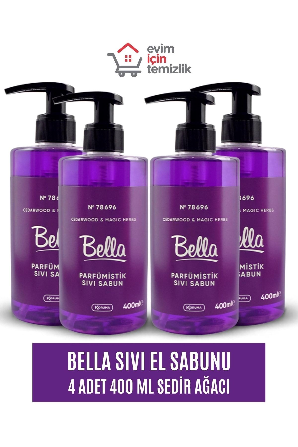 Bella Sıvı El Sabunu - 4 Adet Sedir Ağacı