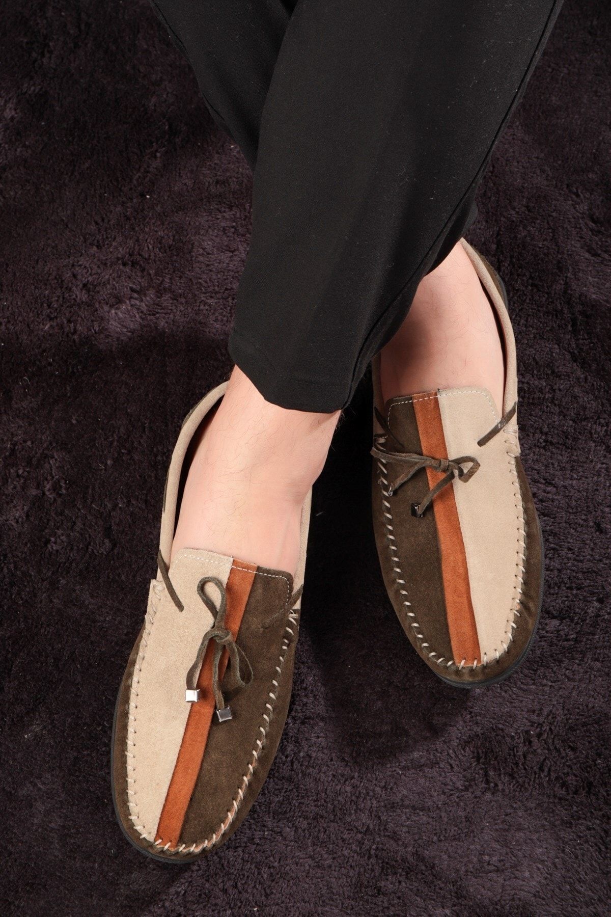 Ducavelli Colore Hakiki Deri Erkek Günlük Ayakkabı, Loafer Ayakkabı, Hafif Ayakkabı, Süet Loafer