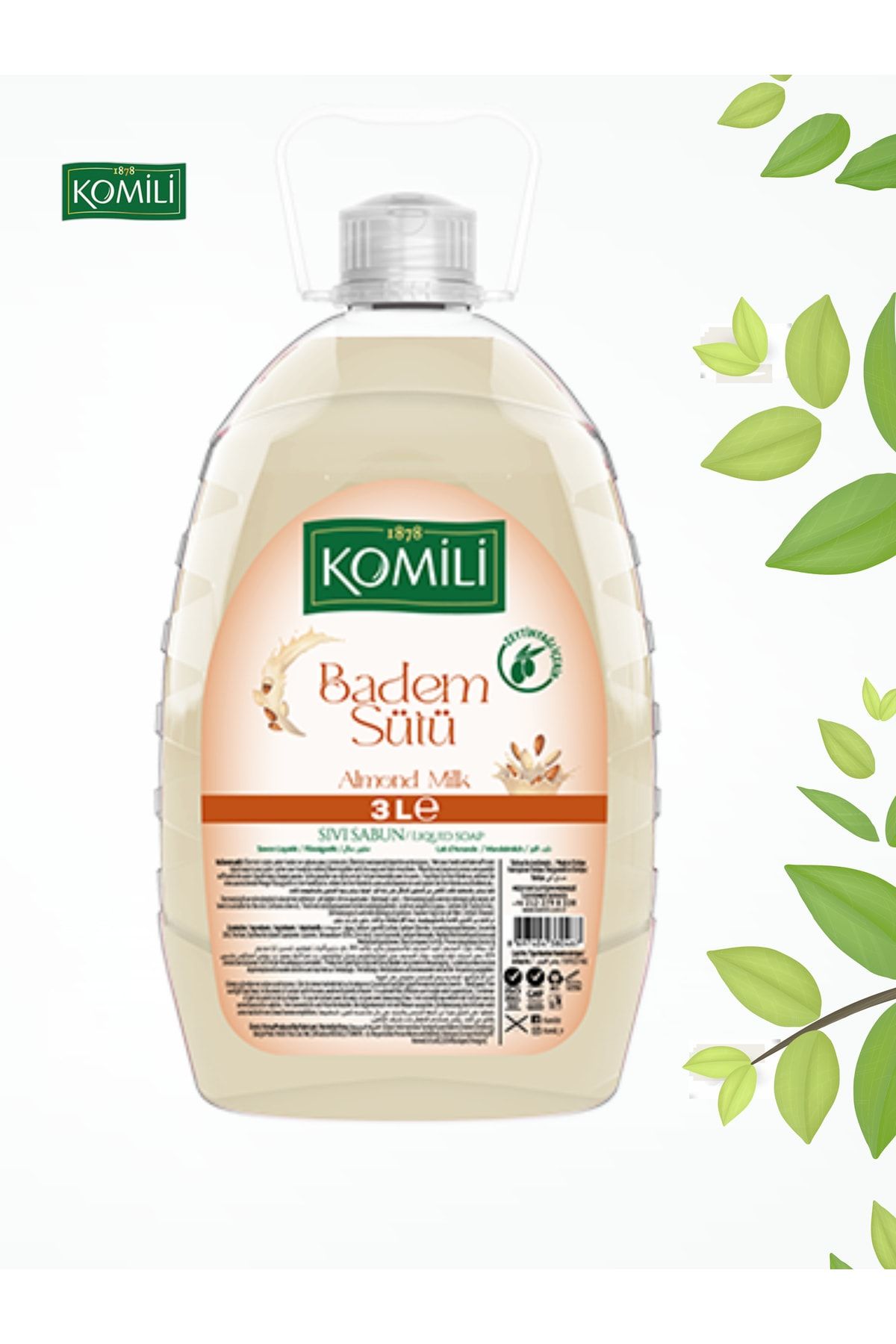 Komili Badem Sütü Sıvı El Sabunu 3 Lt