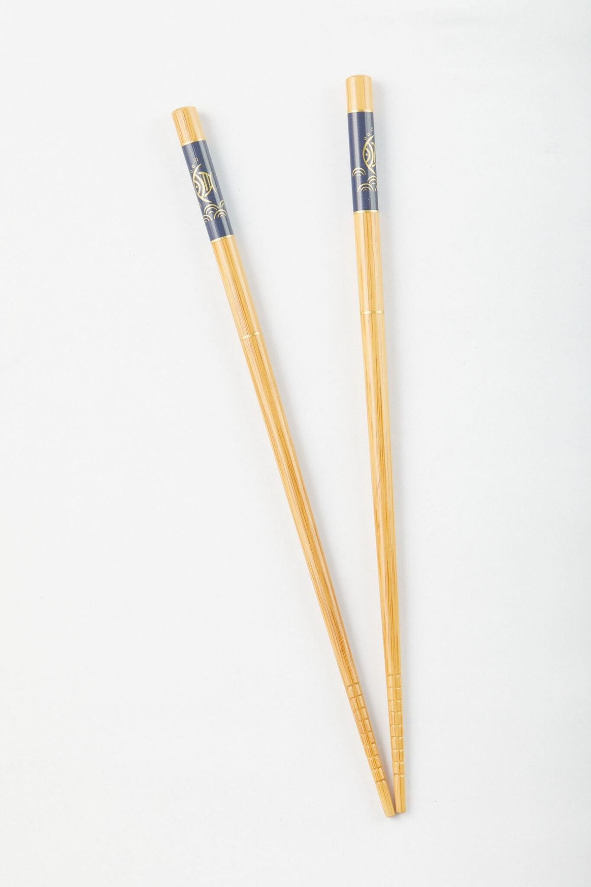 Kiyomi Çok Kullanımlık - Bambu Lacivert Ahşap Chopstick - 22,5 Cm
